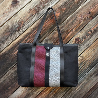 STRIPED WOOL TOTE