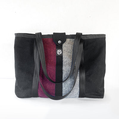 STRIPED WOOL TOTE