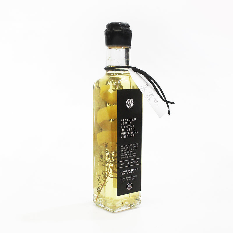 Lemon & Thyme Infused White Wine Vinegar